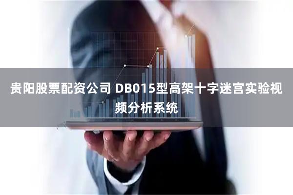 贵阳股票配资公司 DB015型高架十字迷宫实验视频分析系统